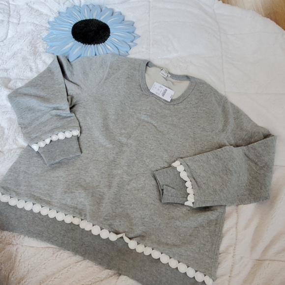 J. Crew Tops - J crew sweatshirt, size med. Nwt